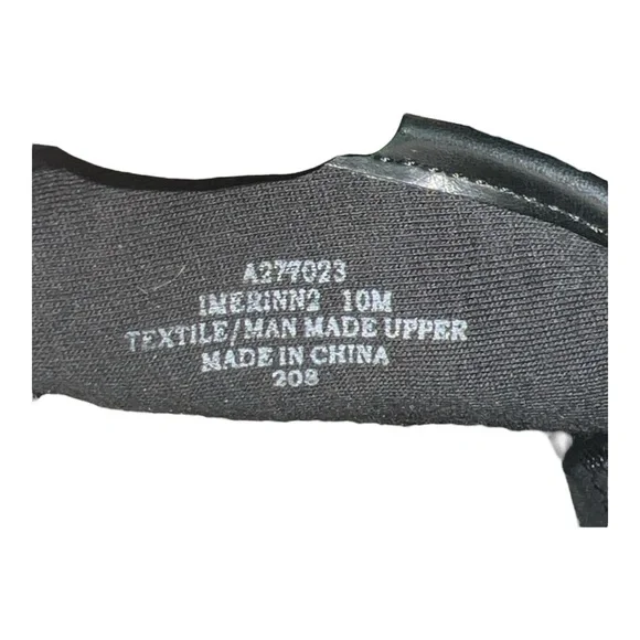 Isaac Mizrahi Black and Tan Wedge Sandals Size 10 - Picture 7 of 7